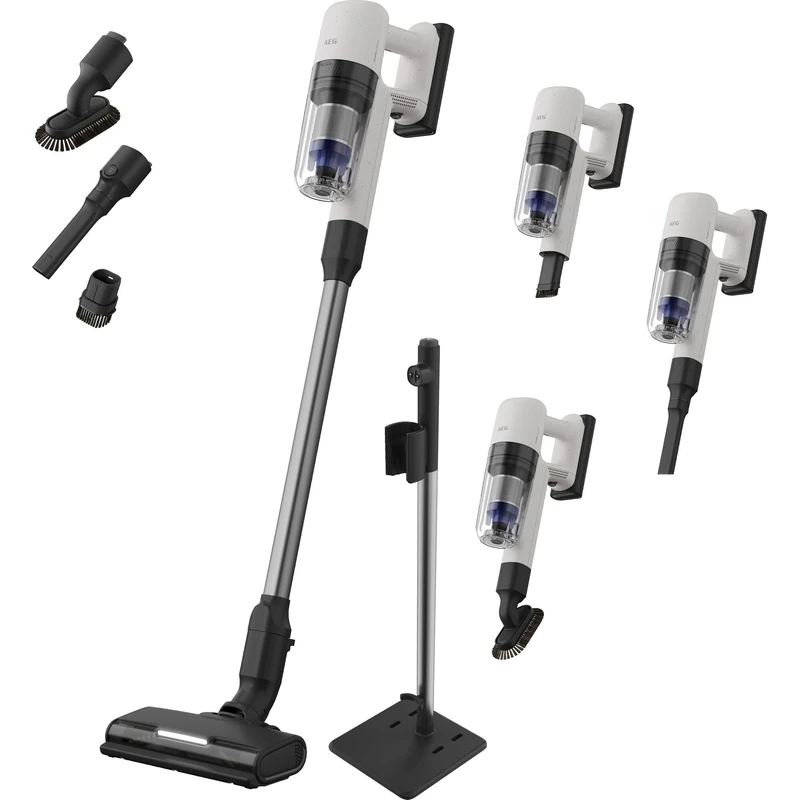 AEG Stick Vacuum Cleaner Wireless 7000 AP72UB21AM, 2-in-1 Stick and Handheld Vacuum Cleaner, up to 50 min Operating Time, AllFloor Car LED All Floor Mouthpiece, 6-Step HEPA Filtration, 0.3 L