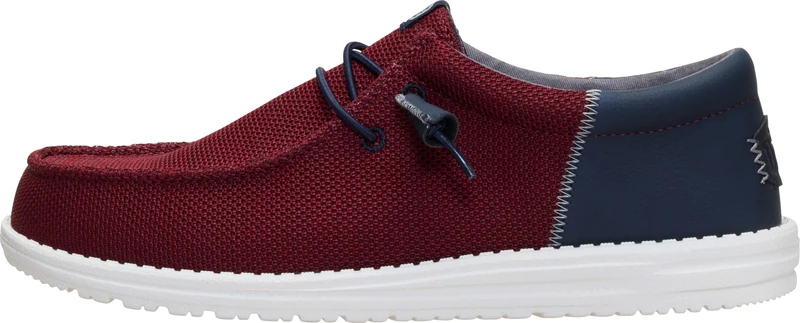 HEYDUDE Men's Wally Funk Craft Mesh Burgundy/Navy Casual Loafers 44 EU - Image 1