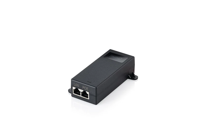 DIGITUS DN-95104-1 – Gigabit PoE++ Injector – 60 W Output Power – 802.3bt PoE++ Standard – 1 Gbit/s – RJ45 Input and Output – 100 m Range – Black