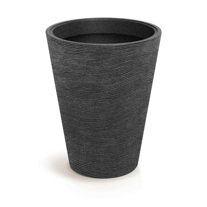 Well Home Rotomolding Pot Tubra Round MIDL Ø48x60 Black Granite