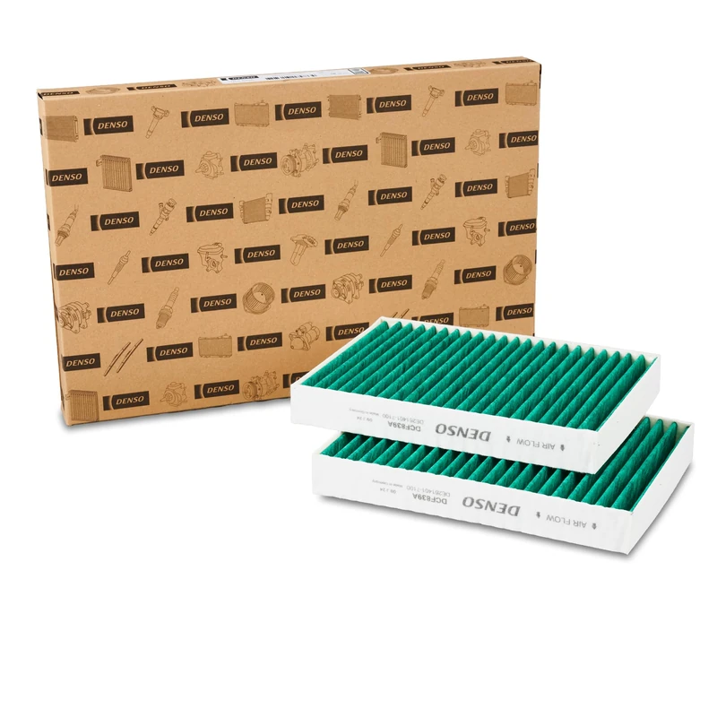DENSO ClearAir+ Cabin Air Filter (Part Number DCF839A) 5-Layer Filtering with Antibacterial Protection Removes up to 99% of All Bacteria and Viruses