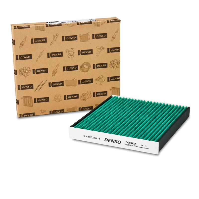 DENSO ClearAir+ Cabin Air Filter (Part Number DCF842A) 5-Layer Filtering with Antibacterial Protection Removes up to 99% of All Bacteria and Viruses