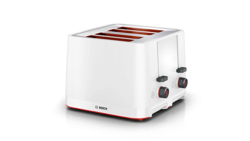 Bosch MyMoment Infuse TAT3M141GB - Stylish 4-Slice Toaster with 7 browning levels, Reheat/Defrost, Auto Shut-Off, High Lift and Crumb Tray, in Matte White