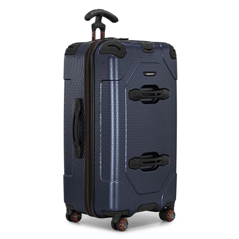 Traveler's Choice Maxporter II Polycarbonate Spinner Trunk, Navy, 28-inch Medium Trunk, Maxporter II Polycarbonate Hardside Trunk with Spinner Wheels - Image 1