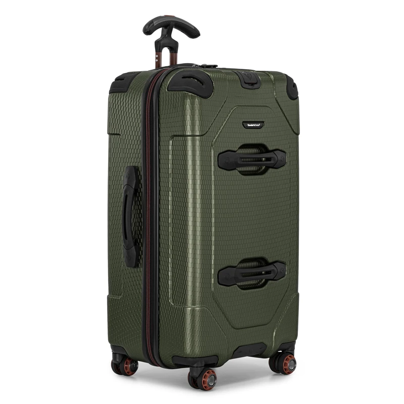 Traveler's Choice Maxporter II Polycarbonate Spinner Trunk, Dark Green, 28-Inch Medium Trunk, Maxporter II Polycarbonate Hardside Trunk with Spinner Wheels - Image 1
