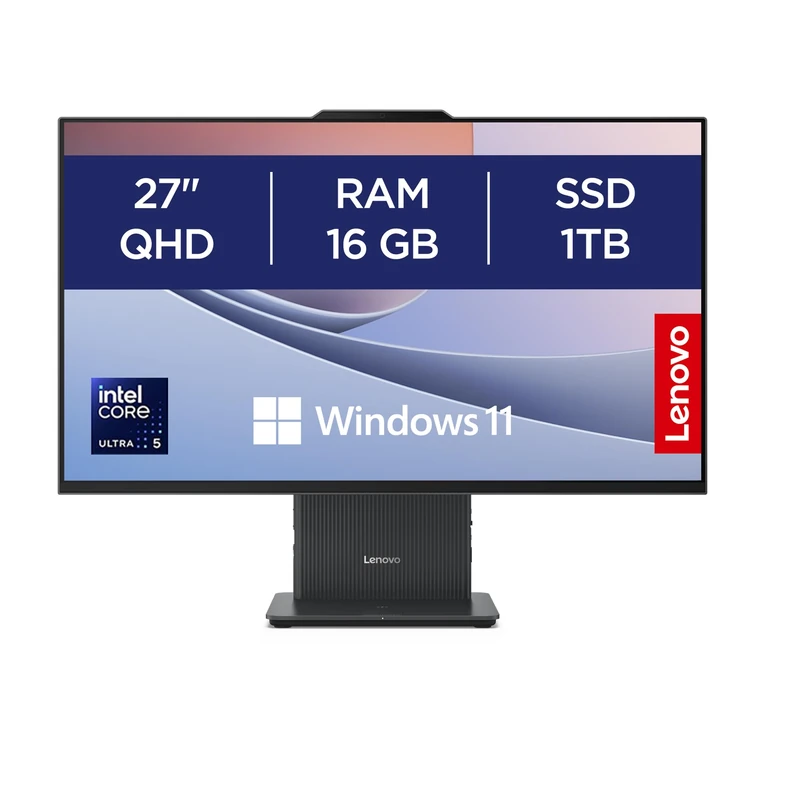 Lenovo IdeaCentre AIO 3 24” All‑in‑One PC, Intel Core i5 Processor, 16GB RAM, 1TB SSD, 23.8” FHD IPS Display,Quiet Efficient Performance for Home or Office, Wireless EOS Keyboard and Mouse – Luna Grey