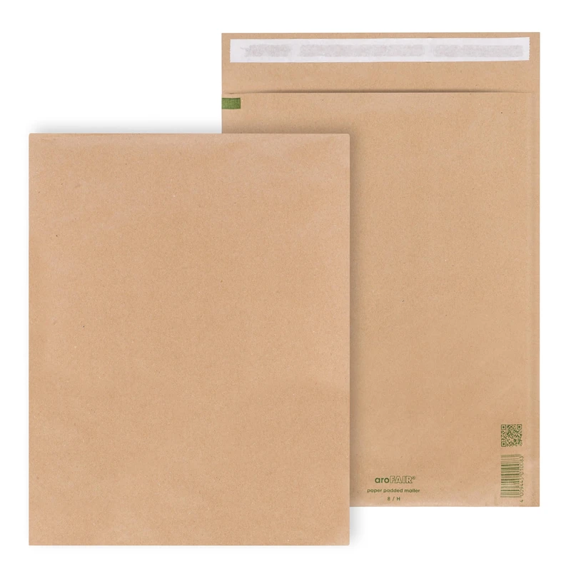 ÖKI 100 x Brown Paper Padded Envelopes 260 x 365 mm (Internal Dimensions) - Padded Postal Postal Bags Made from Recycled Paper FSC Certified Plastic Free Self Adhesive - for Books & Catalogues