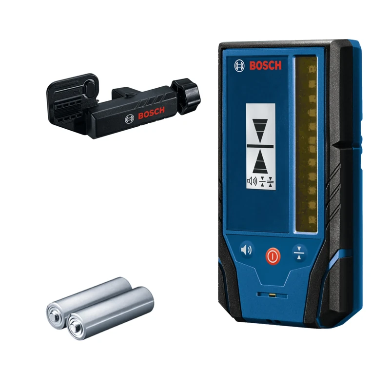 Bosch PRO Rotary Laser Receiver LR3-2 (Dual-Sided Indicators, 80 mm Reception Area, Compatible with Green and red Rotary Lasers, Built-in Magnets)