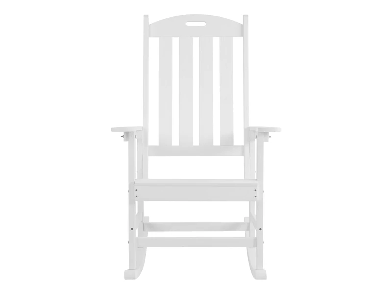 Heavy Duty Weather Resistant HIPS Porch Rocking Chair for Outdoor & Indoor Use (White Colour) - Image 1