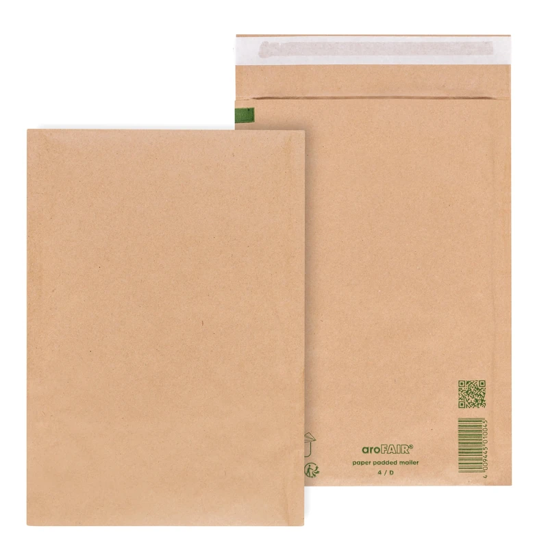 ÖKI 100 x 170 x 270mm (Internal Size) - Padded Postal Envelopes Recycled Paper FSC Certified Plastic Free Self Adhesive - for A5 & Folded A4 Brown