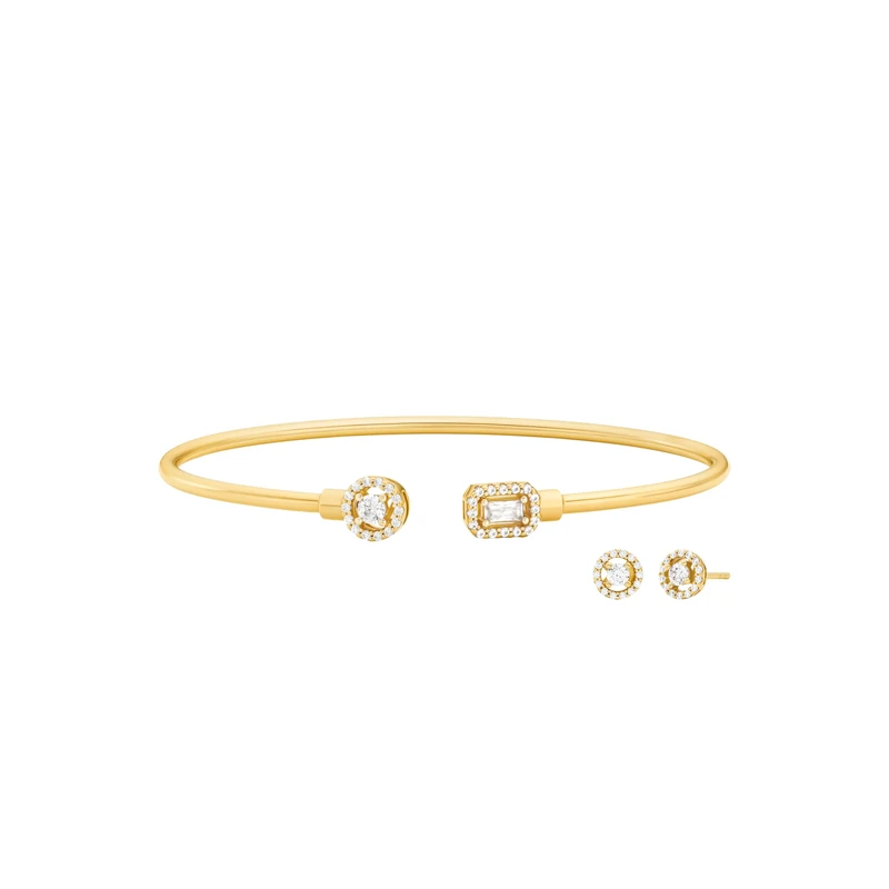Michael Kors Premium Women's Gold-Tone Sterling Silver Bracelet, MKC1852SET