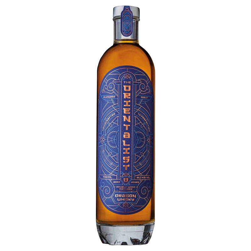 The Orientalist Dragon 12 Year Old Whisky 70cl, Pan-Asian blended whisky from Japan, Taiwan & India, aged 12 years with Oloroso sherry cask finish, 43% ABV – smooth sipping, cocktails & gifting