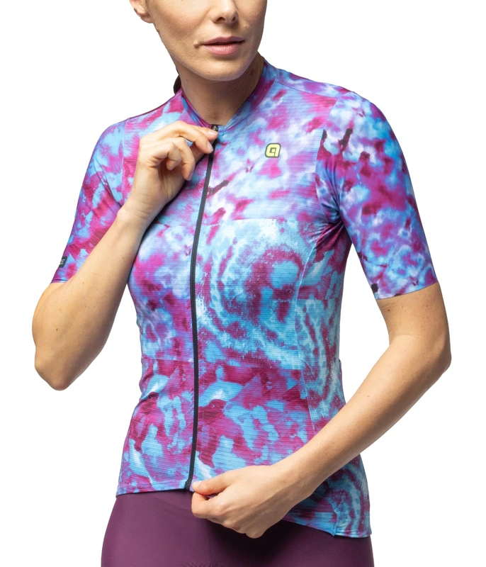 Alé Cycling Women's PR.E Clorofilla Short Sleeve Cycling Jersey, Purple Combo, M