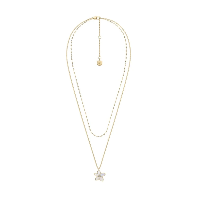 Fossil Sutton Women's Gold-Tone Stainless Steel Necklace, JF04969710