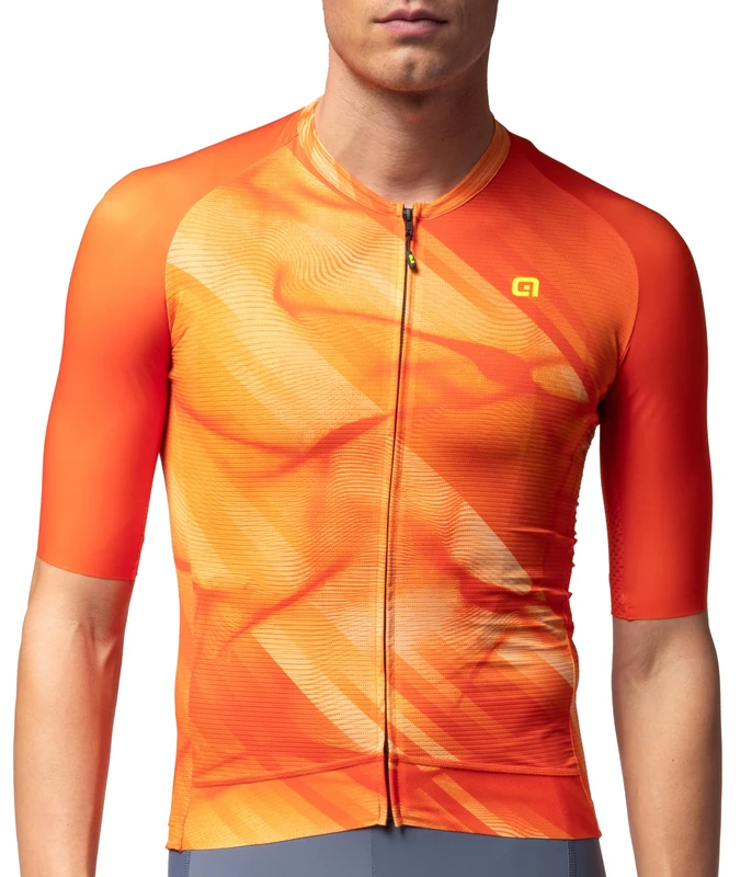 Alé Cycling Men's Pragma Crash Short Sleeve Cycling Jersey, Orange, M