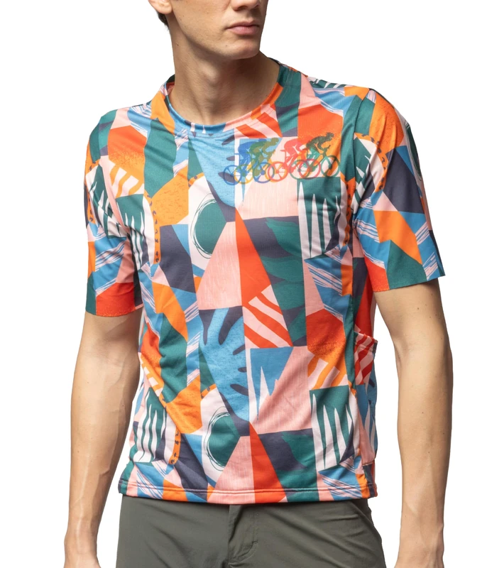 Alé Cycling Men's Off-Road/Gravel | Savana Short Sleeve Cycling Jersey, Multicolor, L