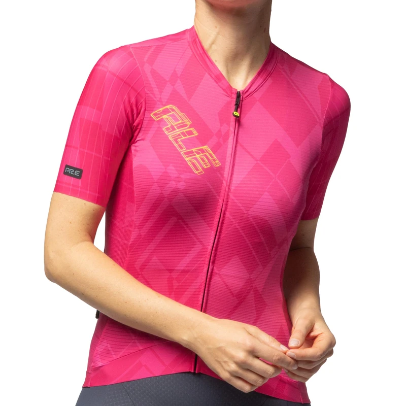Alé Cycling Women's PR.E Schema Short Sleeve Cycling Jersey, Fuchsia, M