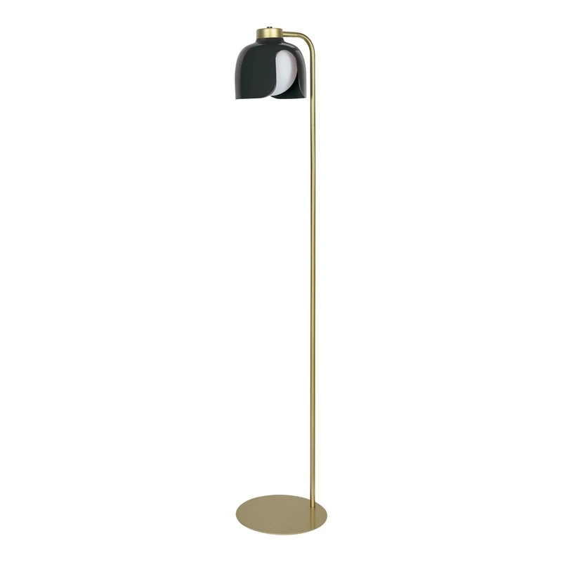 OSRAM Decor Corolle Floor lamp, Black Metal Glass, E27 Version, 270mm, Textile Cable, Retro Style