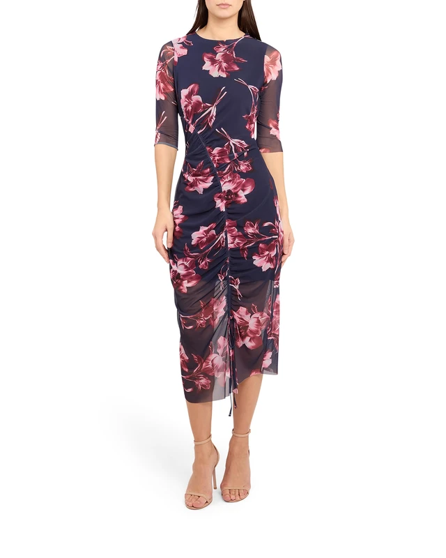 Ted Baker London MARILYY Maxi MESH Dress, Navy-Blue