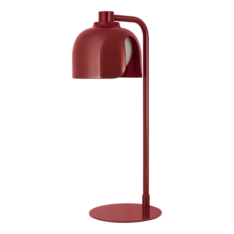 OSRAM Decor Corolle Table lamp, Red Metal Glass, G9 Version, Textile Cable, Retro Style
