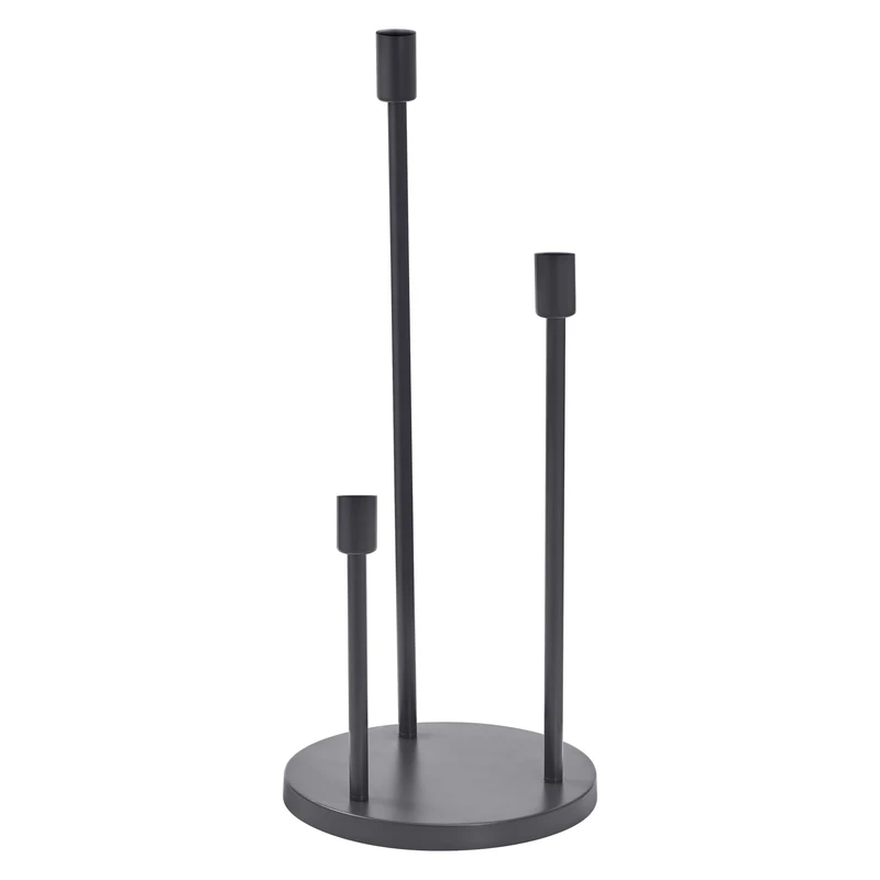 OSRAM Decor Stick Floor Floor Light, 3 x E27, Dark Gray, Stainless Steel, Individual Lighting scenarios, Ideal for Living Areas, Foot Switch, Modern Design, E27 Base, Decorative