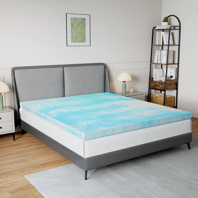 Novilla Mattress Topper Queen Size - 2 Inch Cooling Memory Foam Mattress Topper, Slow Rebound Pressure Relief, Soft Comfort