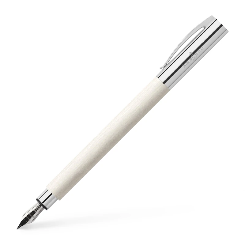 Faber-Castell Ambition 147170 Fountain Pen High-Grade Resin Cinematic White Nib Width M