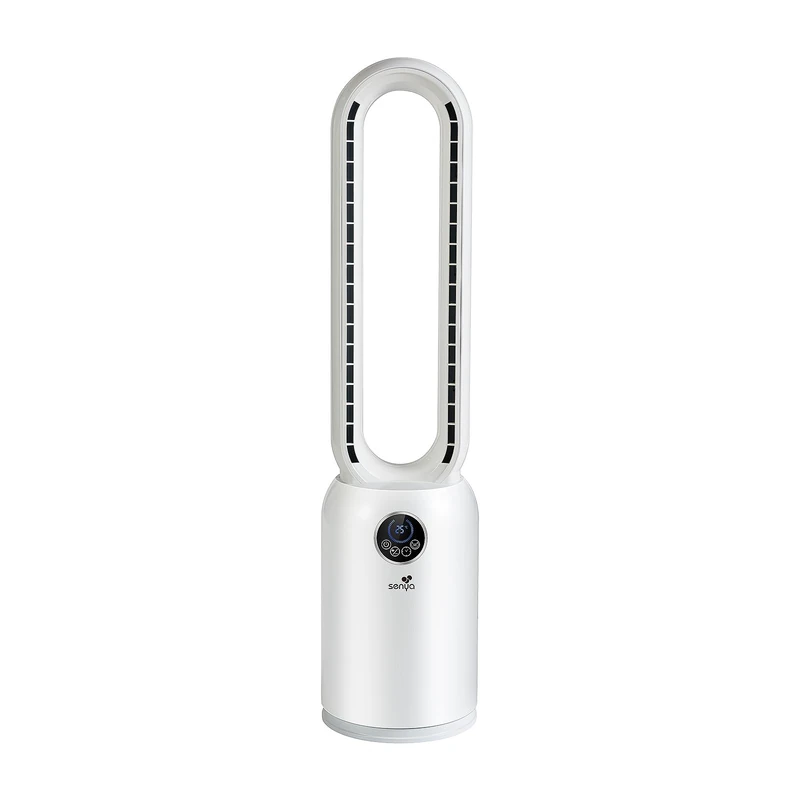 SENYA Fresh Air 2 in 1 Silent Column Fan with HEPA Air Purifier - Bladeless Standing Fan - Wide Angle Oscillation - Remote Control Included and 24 Adjustable Speeds