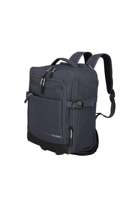 Travelite Kick Off Backpack, Laptop Compartment 15.6 Inches, Hand Luggage Backpack with Wheels and Telescopic Rod, Versatile Travel Backpack, 30 x 40 x 20/23 cm, 24/28 L - Image 1