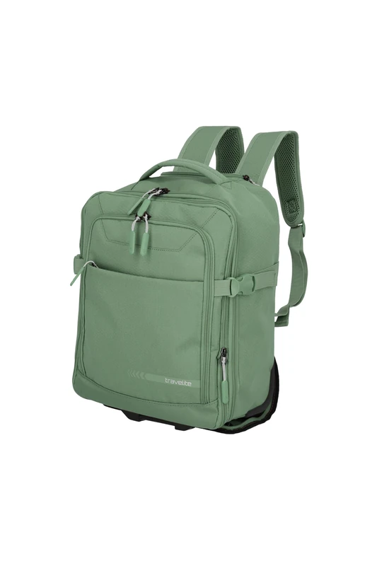 Travelite Kick Off Backpack, Laptop Compartment 15.6 Inches, Hand Luggage Backpack with Wheels and Telescopic Rod, Versatile Travel Backpack, 30 x 40 x 20/23 cm, 24/28 L