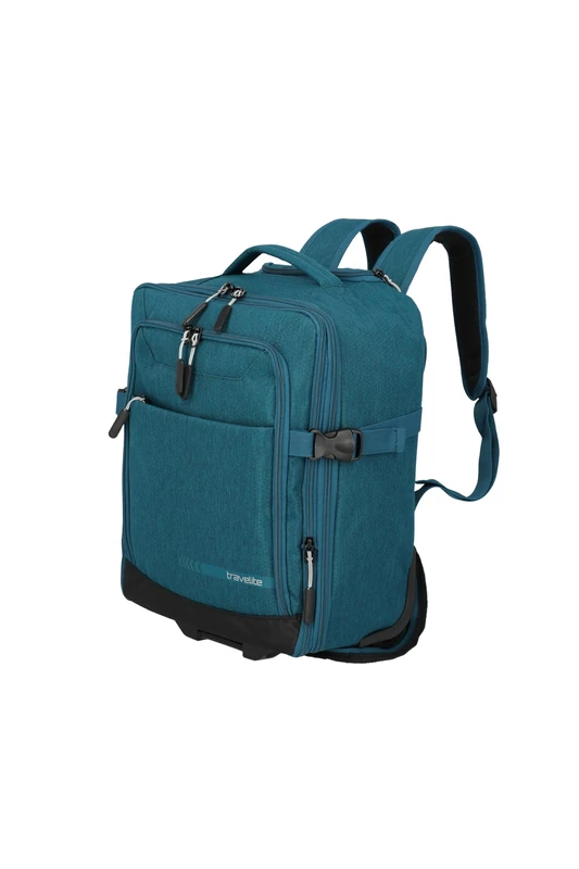 Travelite Kick Off Backpack, Laptop Compartment 15.6 Inches, Hand Luggage Backpack with Wheels and Telescopic Rod, Versatile Travel Backpack, 30 x 40 x 20/23 cm, 24/28 L - Image 1