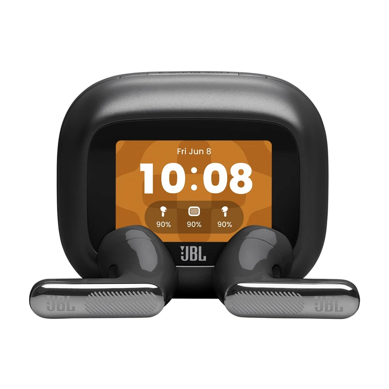 JBL Live Flex 4, True Wireless Earbud Headphones with Bluetooth, 50h Battery Life, Adaptive Noise Cancelling, JBL Signature Sound, IP54 Waterproof, Smart‑Charging Case, Black - Image 1