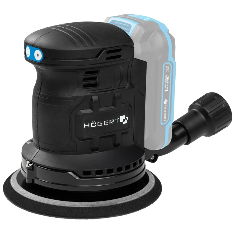 Högert Technik - 150mm 18V Brushless Cordless Orbital Sander Wood Metal Plastic Sander Cordless Sander with Speed Adjustment, Velcro Backing Pad - Image 1