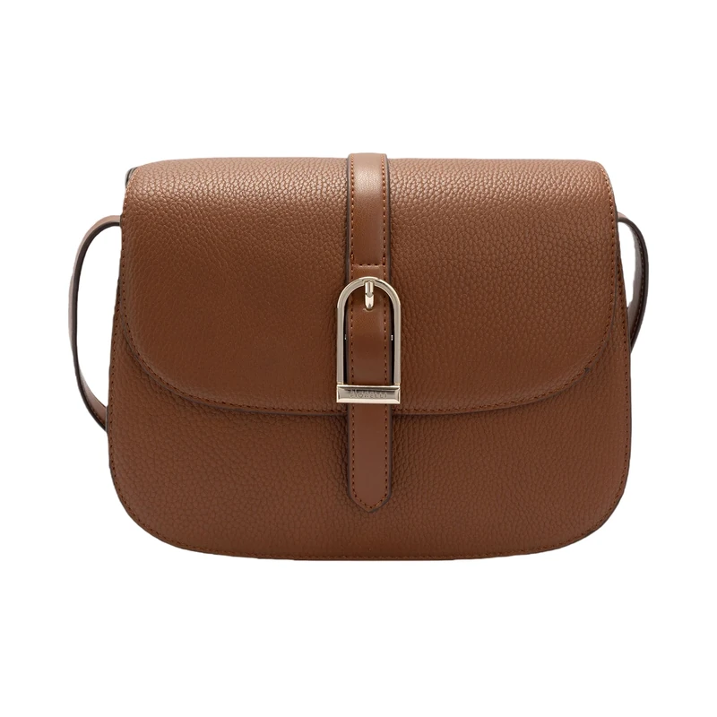 Fiorelli Women's Etta Flap Crossbody Bag, Stylish Shoulder Handbag with Adjustable Straps & Buckle Detailing, Faux Leather, Tan