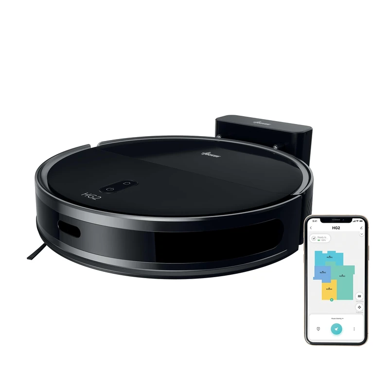 Hoover HG2 Hydro Robot Vacuum Cleaner and Mop, Ultra-Slim - 5000Pa Powerful Suction, Under Furniture Cleaning, Laser Navigation, Vacuum and Mop, Up to 160 Min Runtime, HG Robots App