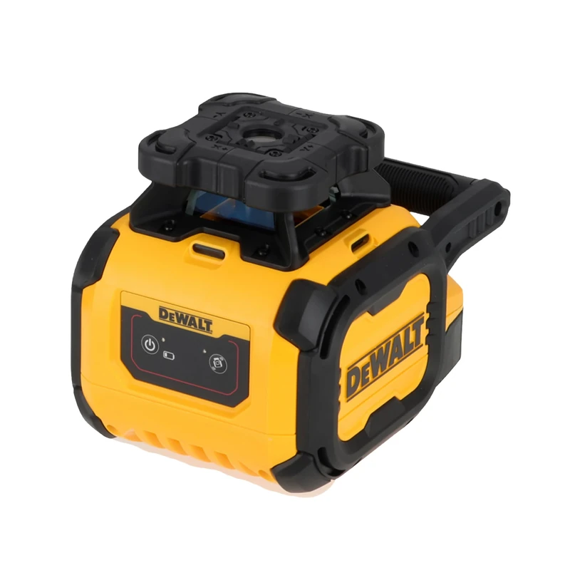 DEWALT, Red Rotary Alkaline Laser, 600m Range with Detector, 35-Hour Alkaline Battery runtime, DCLE05211R-XJ
