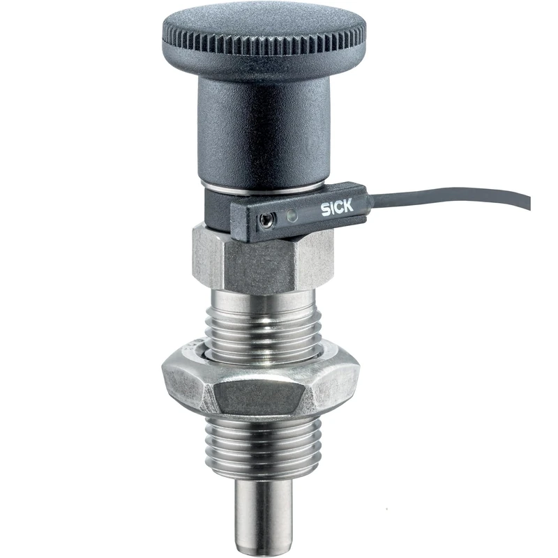 22123.0106 Locking Bolt with Sensor/with Button and Locking | d1 = 6 mm / d2 = M12 x 1.5 / l2 min = 9 mm