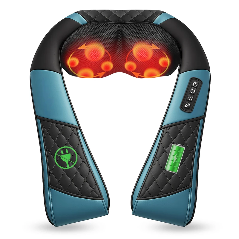 COMFIER 2026 Wireless Neck Massager with Heat, 4D Shiatsu Massager for Neck & Shoulder, Deep Relaxation for Neck, Shoulder & Back, Ideal as a Gift for Women, Mothers & Dads