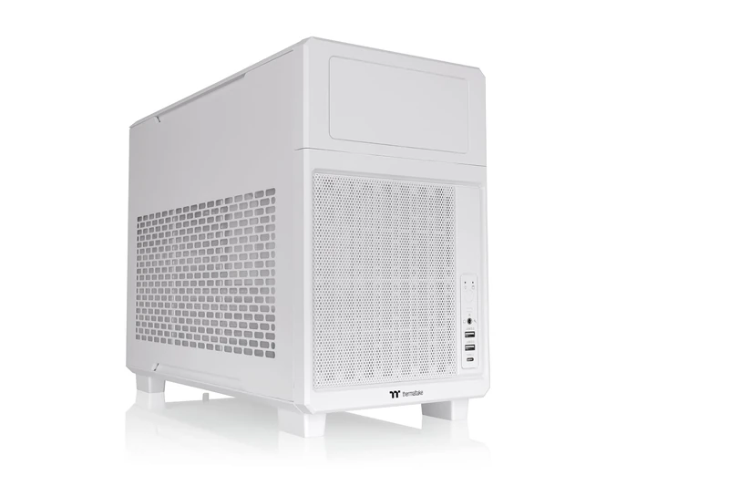 Thermaltake TR200 | Micro-ATX Case | USB 3.2 Gen 2 Type-C and 2 x USB 3.0 | Pre-installed 120 mm Rear Fan | Compatible with AIO Liquid Cooling and 6-Inch LCD Screen Kit | White