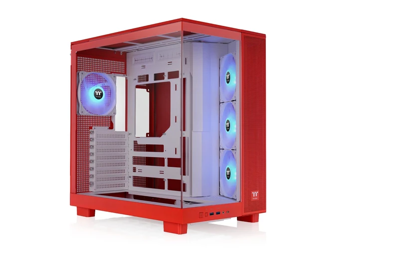 Thermaltake View 380 XL TG ARGB | Mid Tower ATX Case | 4 Pre-installed ARGB Lite 120 mm Fans | Dual Tempered Glass Front | Compatible with AIO up to 360 mm | Flaming Orange