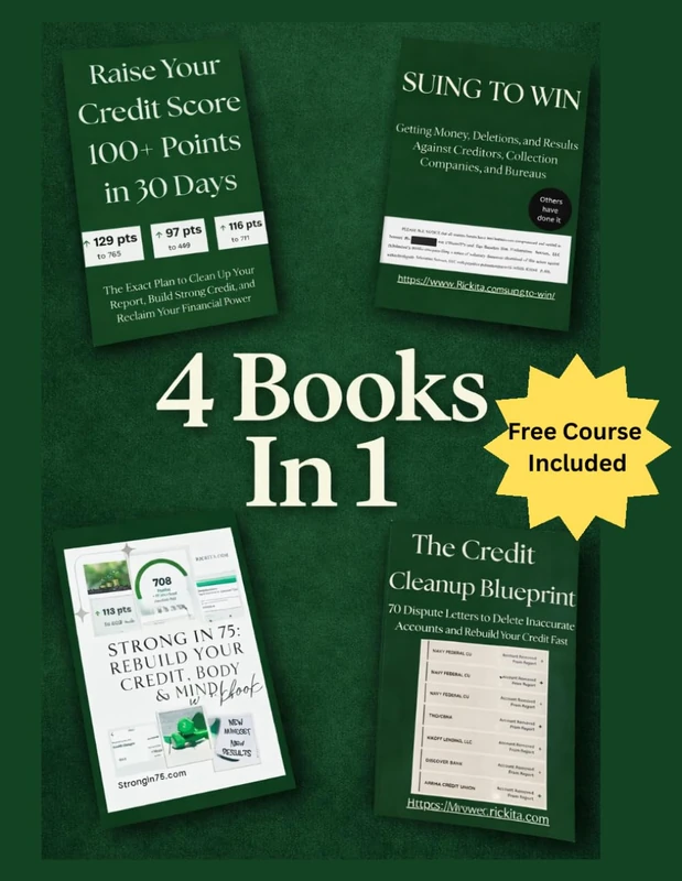 The Complete Credit Repair System: Strong in 75, Raise Your Credit Score 100+ Points in 30 Days, Suing to Win, and The Credit Cleanup Blueprint With 70 Dispute Letters