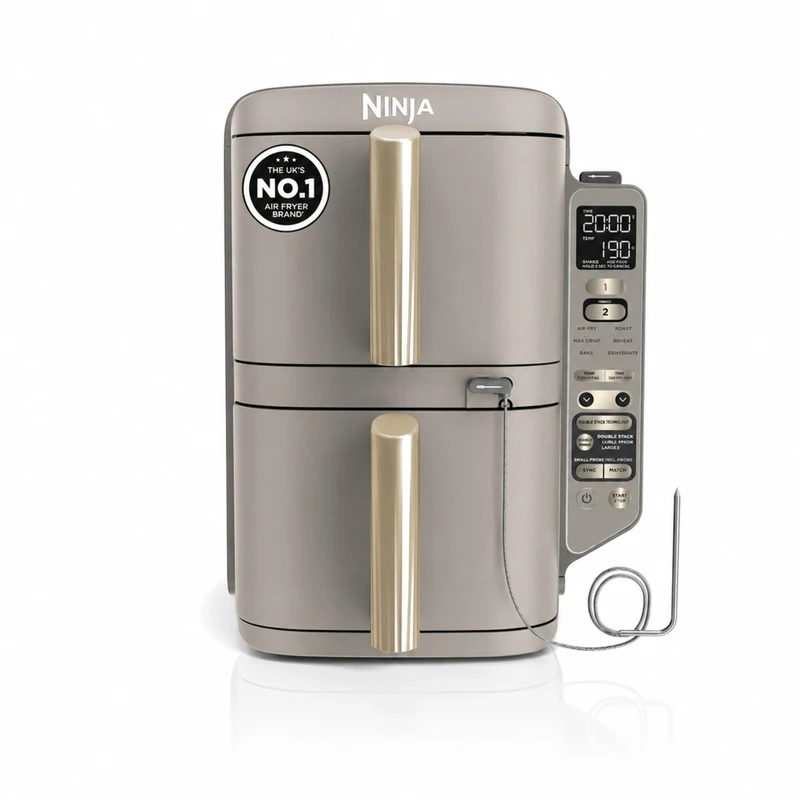 Ninja Double Stack XL Air Fryer, with Digital Cooking Probe, 9.5L Capacity