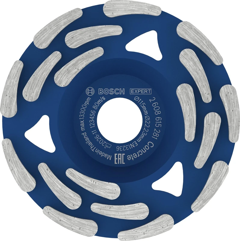 Bosch 1x Expert Concrete Diamond Grinding Head for Concrete Grinders, Bore 19-22.23 mm (for Concrete, Ø 115 mm, Professional Accessory Concrete Grinder)