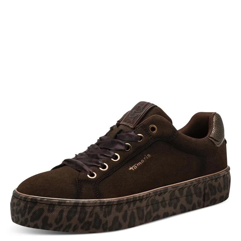 Tamaris Women's Low Trainers, Brown (Mocha/Leopard), 38