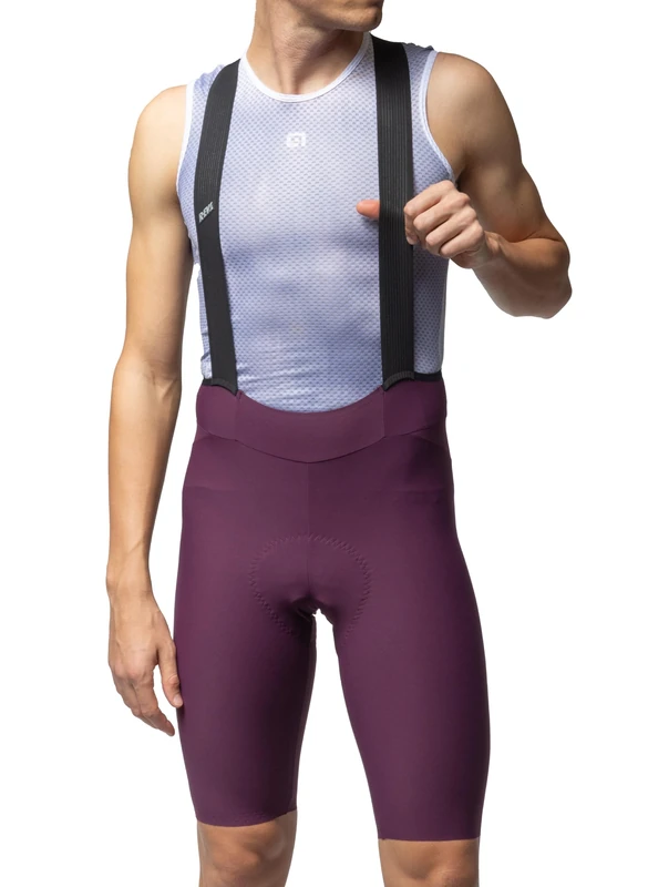 Alé Cycling Men's R.EV1 Go Bib Shorts, Plum, S