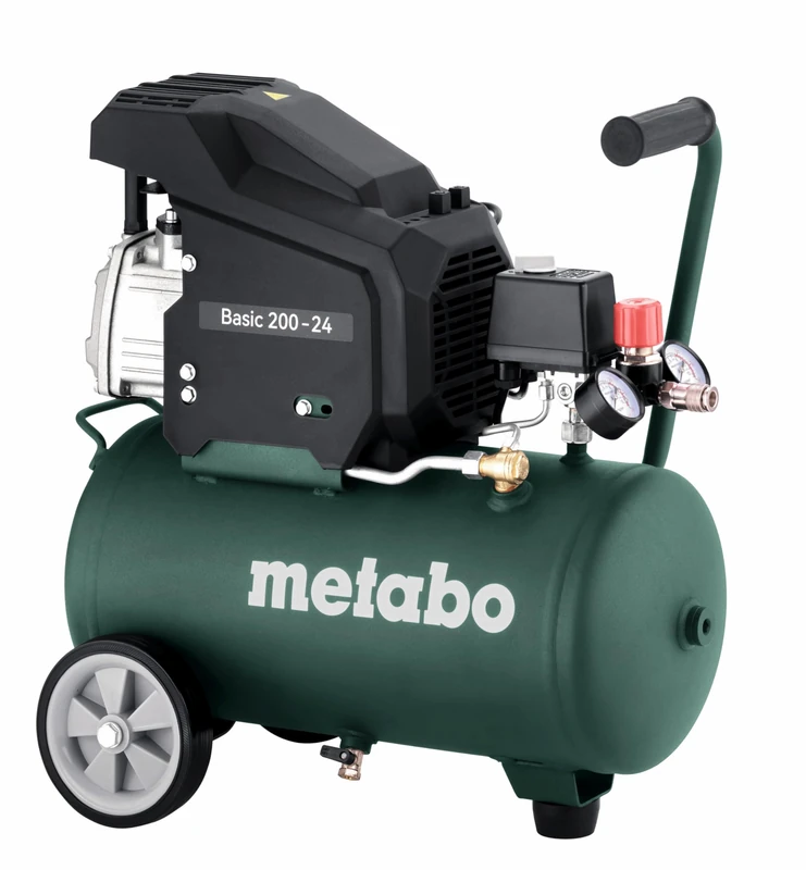 Metabo Mega 700-90 D Compressor (11 Bar, 4 kW, Delivery Quantity 450 l/min, 90 L Boiler Size, Rubberised Wheels, Castors, Workshop Accessories) 601522000