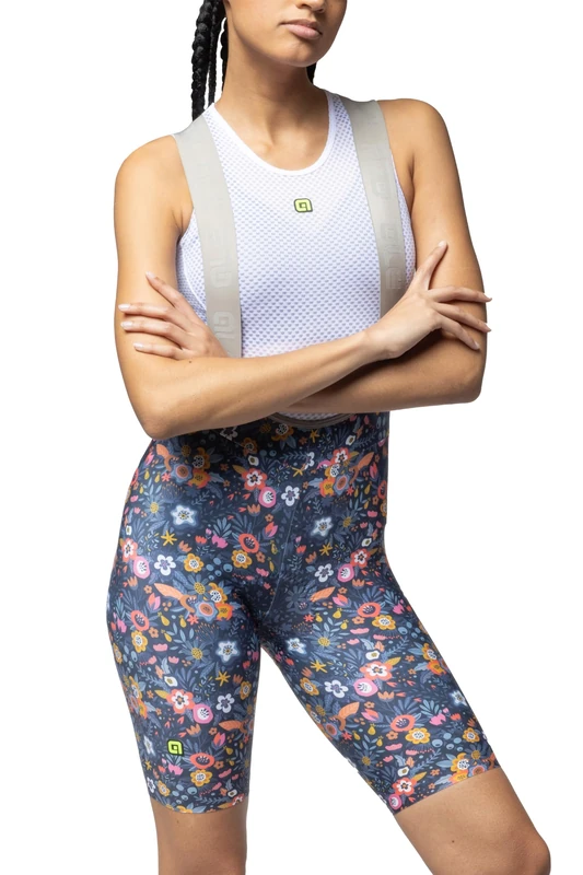 Alé Cycling Women's PR.E Master Graphic Bib Shorts, Blue Combo, XL