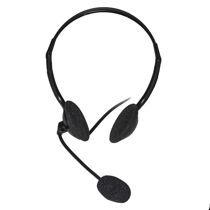 Headset with adjustable microphone, USB-C connector and volume control