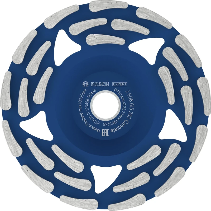 Bosch 1x Expert Concrete Diamond Grinding Head for Concrete Grinders, Bore 19-22.23 mm (for Concrete, Ø 150 mm, Professional Accessory Concrete Grinder)