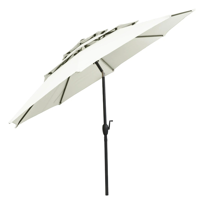 FANTASK 300 cm Parasol, Garden Umbrella, Windproof, Sturdy, Bendable on Both Sides by 30°, Market Umbrella with Crank, UV Protection, Balcony Umbrella, Ventilated, Patio Umbrella for Patio, Garden - Image 1
